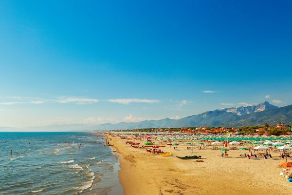 beautiful versilia coast view on summer