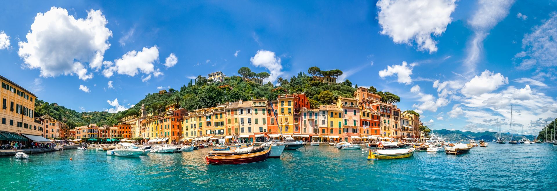 Panorama, Portofino, Ligurien, Italien 